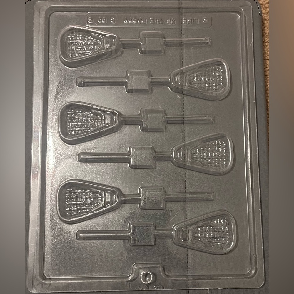 Large Plastic Lacrosse Stick Chocolate Lollipop Candy Plastic Mold